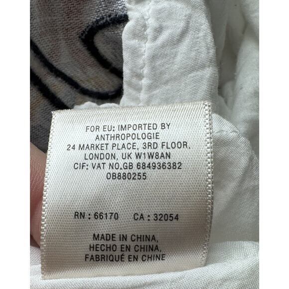 Anthropologie Sz 8 Linen Blend Baroque Print Shift Dress Boho Cottagecore Chic - Picture 11 of 12